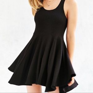 UO BDG Fit + Flare Black Skater Dress